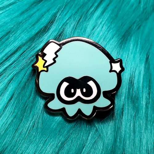 Flavored Ink - Lightning Squid Enamel Pin