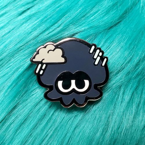 Flavored Ink - Rain Squid Enamel Pin