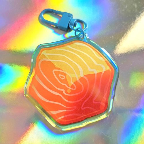 Food Cube Charm - Salmon Cut