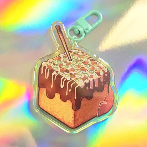 Food Cube Charm - Takoyaki