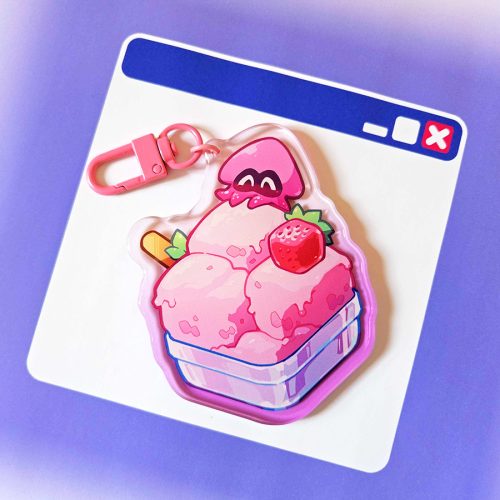 Splatfest Cube Charms - Team Strawberry