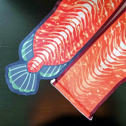 Salmon Cut Pin Banner