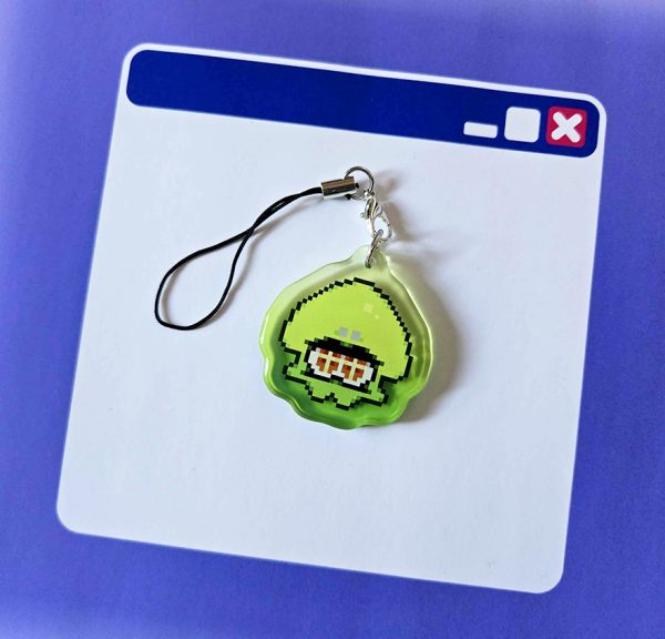 Pixel Marie Squid Phone Charm