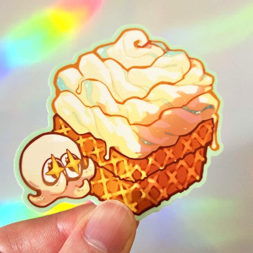 Vanilla Splatfest Cube Sticker