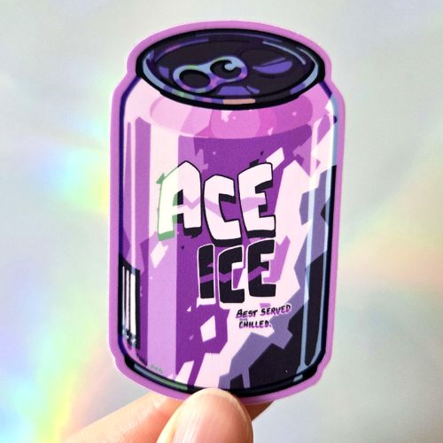 Pride Sips: Ace Ice Sticker