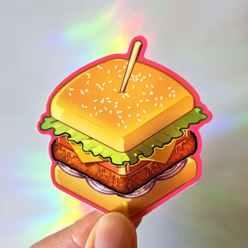 Burger Cube Sticker