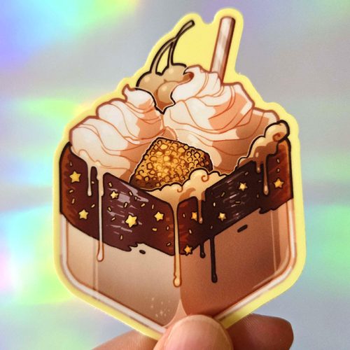 Dipped Milkshake Cube Sticker
