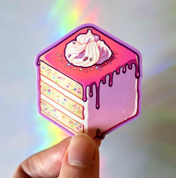 Confetti Cake Cube Sticker