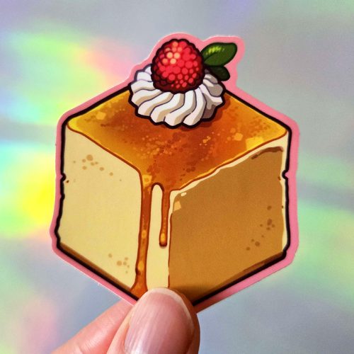 Sweet Flan Cube Sticker