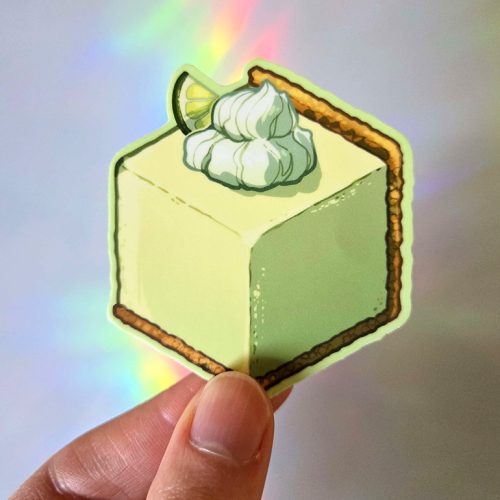 Key Lime Pie Cube Sticker