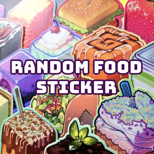 Random Food Cube Sticker