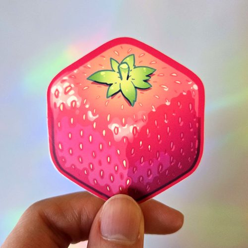 Strawberry Cube Sticker