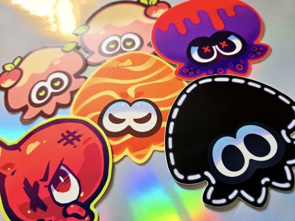 Salmon Squid Sticker - Image 3