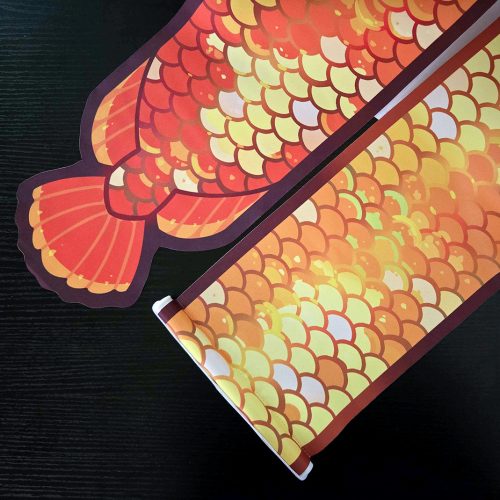 Gold Fish Scale Pin Banner
