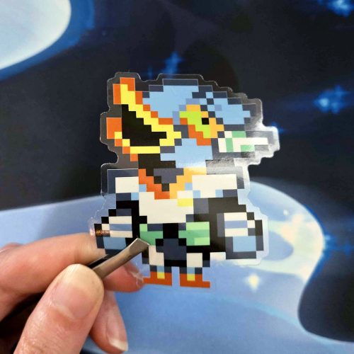 Deltarune Berdly Clear Pixel Sticker