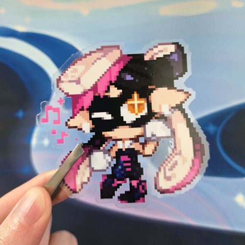 Callie Pixel Clear Sticker