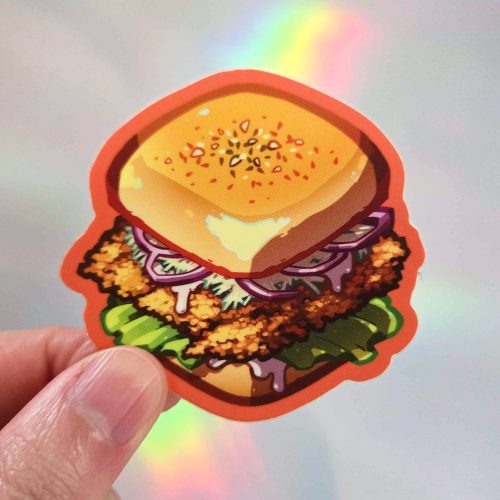 Chicken Sandwich Cube Sticker