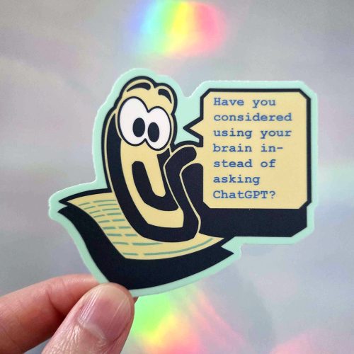 Paper Clippy Sticker