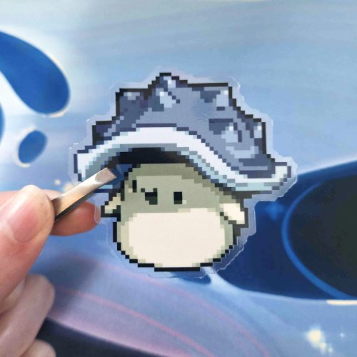 Horned Mushroom Pixel Clear Sticker