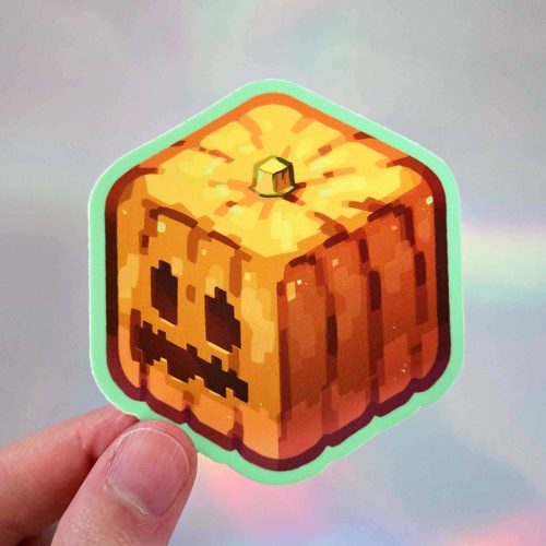 Jack-o-Lantern Block Sticker