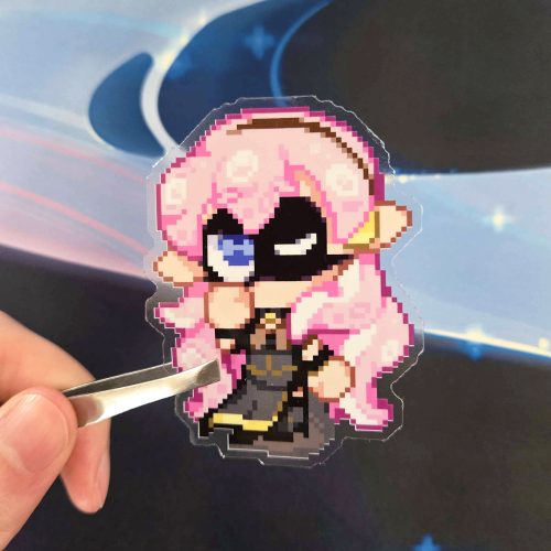 Octo Luka Pixel Clear Sticker