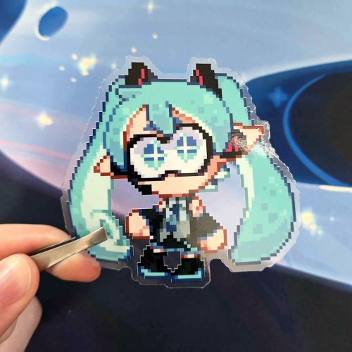Splatsune Inku Pixel Clear Sticker