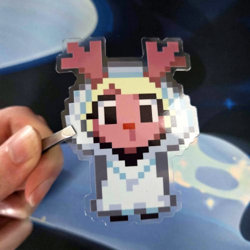 Deltarune Noelle Clear Pixel Sticker