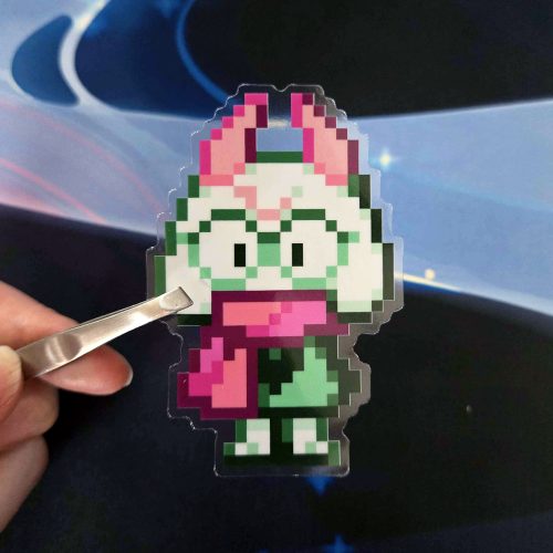 Deltarune Ralsei Clear Pixel Sticker