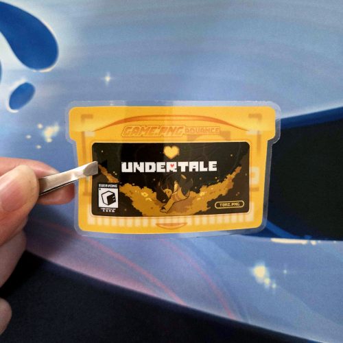 Undertale GAME.PNG Cartridge Clear Sticker
